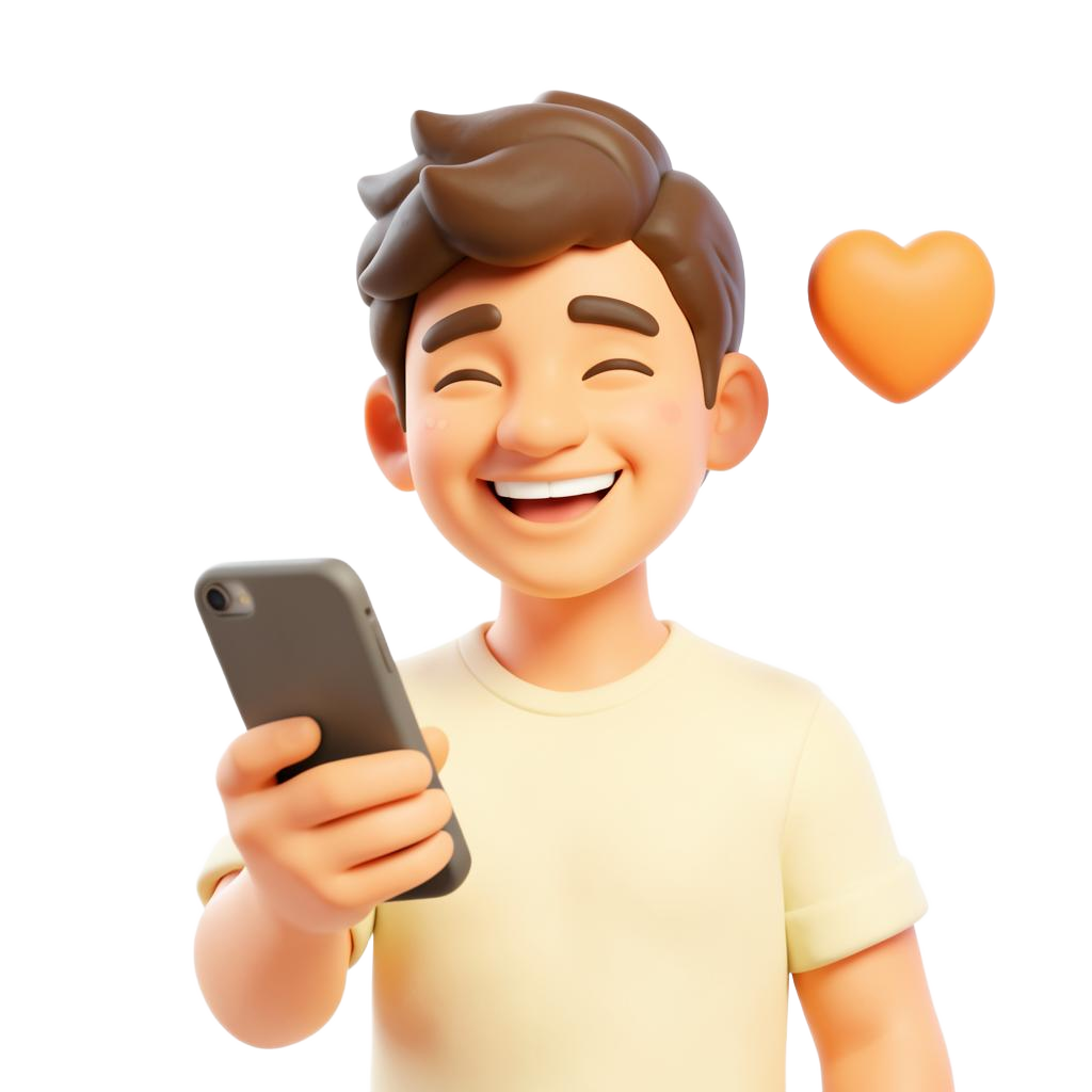 Utilisateur découvrant EnvieNow sur son téléphone